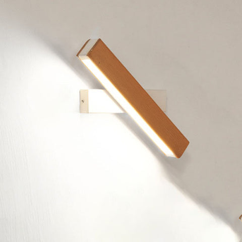 Modern Adjustable Wooden LED Wall Lamp