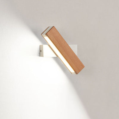 Modern Adjustable Wooden LED Wall Lamp